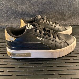 Puma Kids Cali Star Metallic Sneakers Black and Gold
